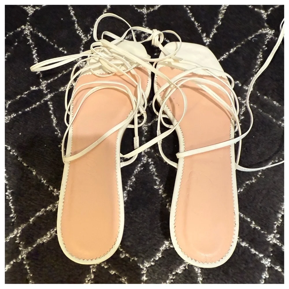 New J Crew Sardinia ankle-wrap heeled sandals
